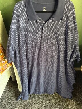 Harbor Bay Navy Polo with Micro Dot Pattern